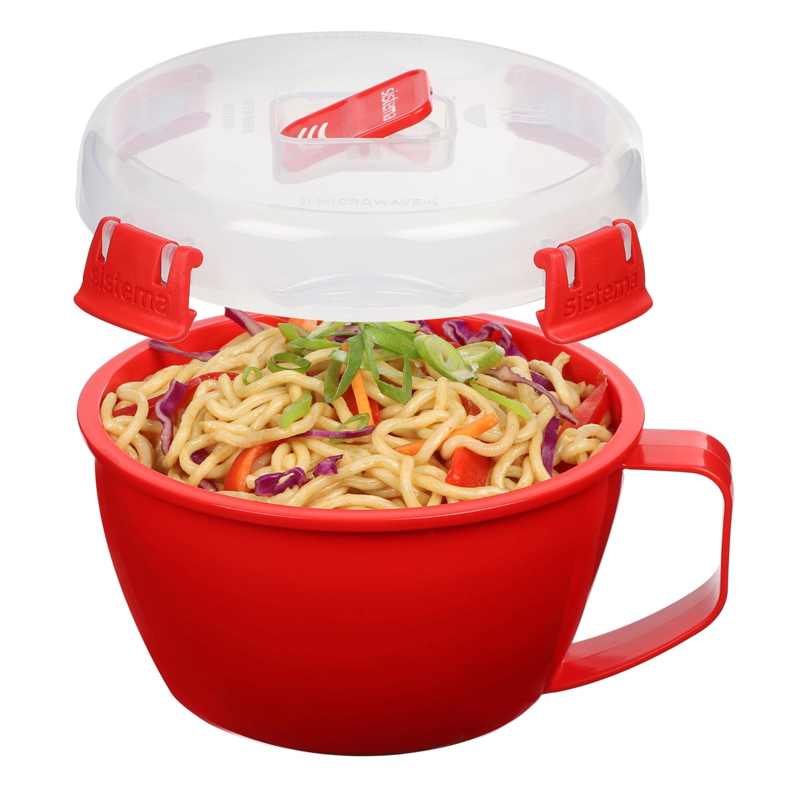 1109ZS Microwave Collection Noodle Bowl 1 Count (Pack of 1) Red