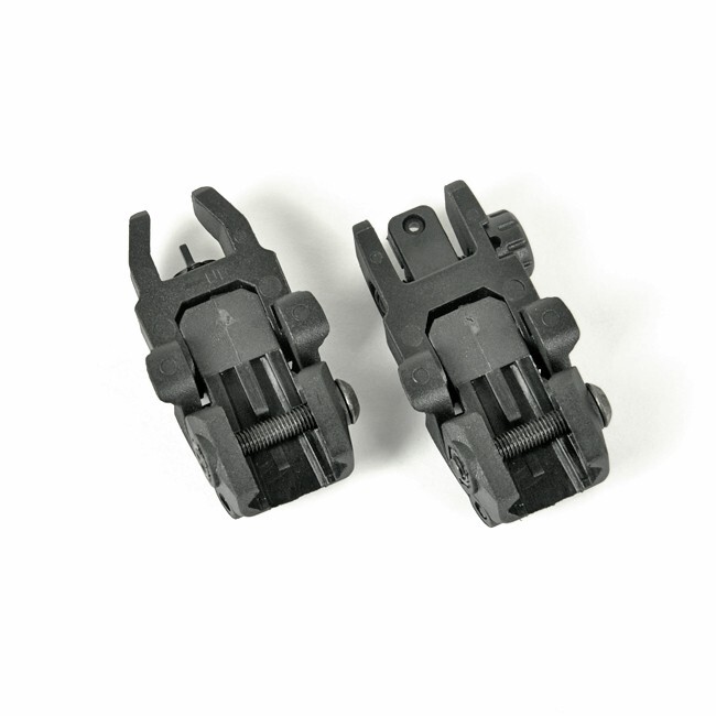 NEW Flip Up Sight New Generation Front & Rear Back Up Sight Set Black