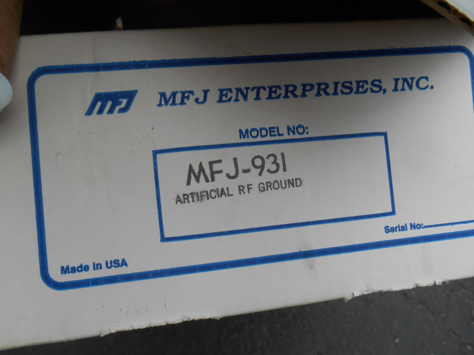 MFJ-931 NOS Artificial Ground new in box MINTY