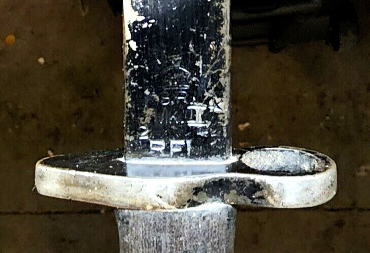 Vintage Original ENFIELD SMLE MK III SWORD BAYONET with SCABBARD 12" blade #3