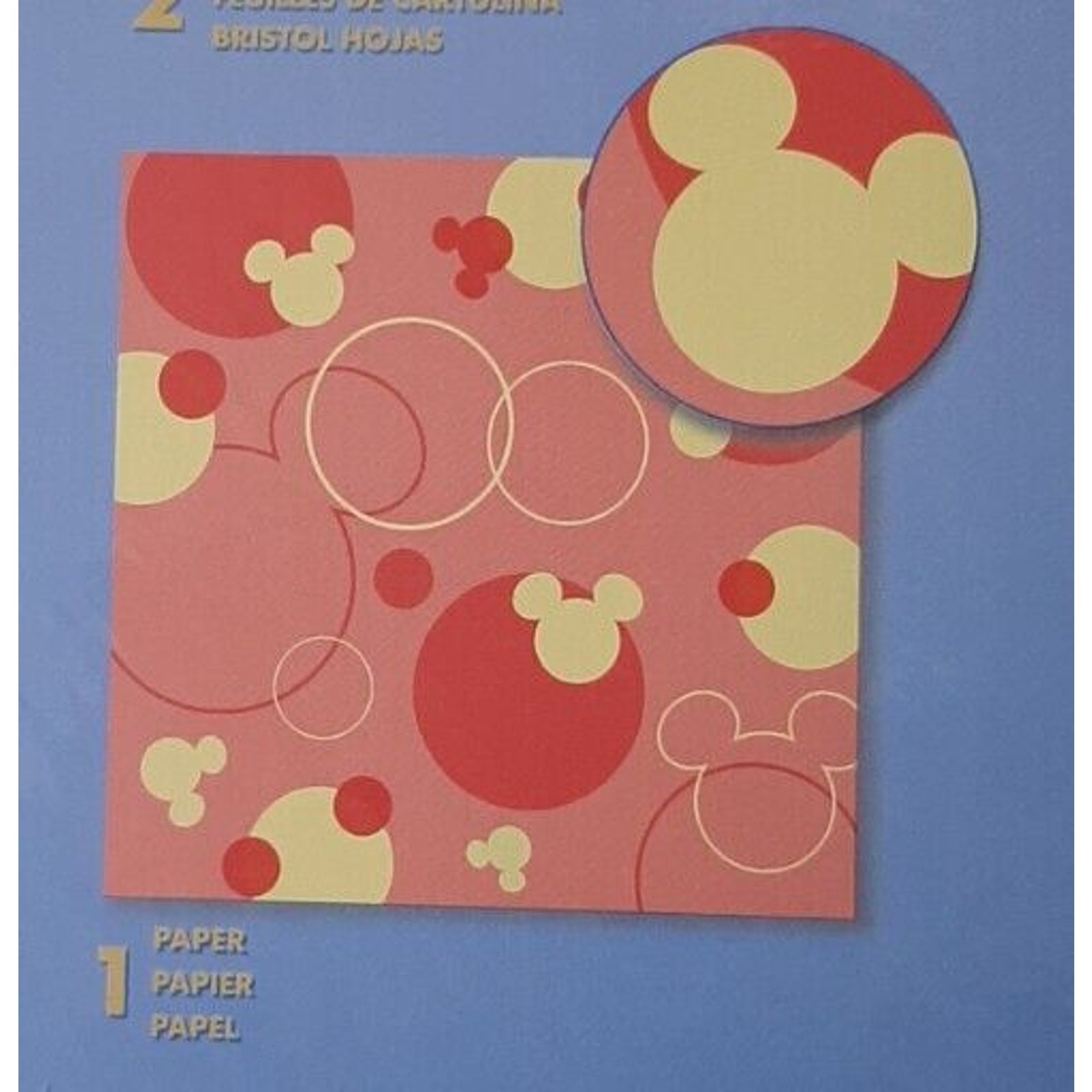 Disney 12”x12” Paper Pack 6 sheets NEW Mickey Minnie Mouse Pluto Goofy Donald