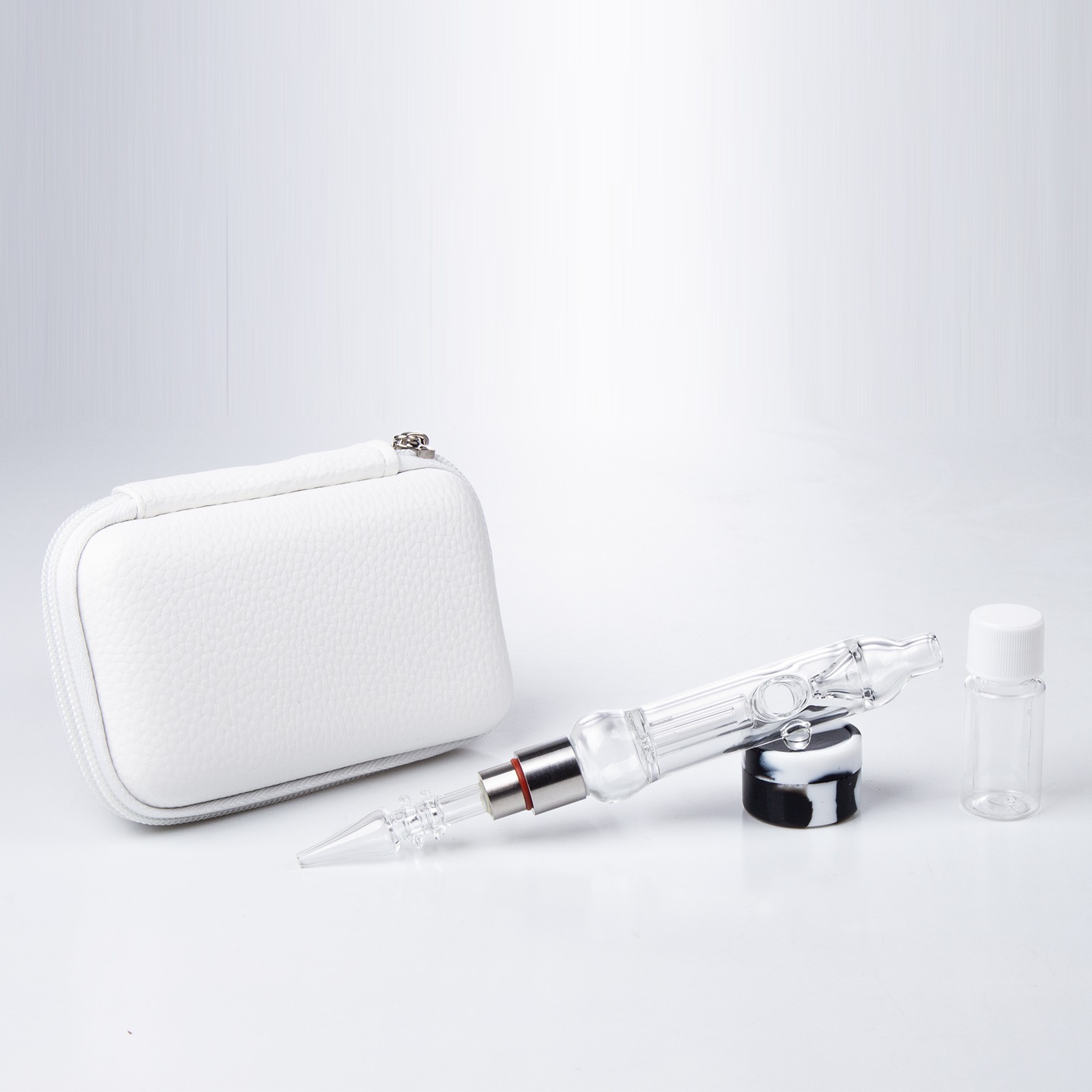 Mini Bubbler Water Pipe Glass Smoking Pipes Kit with Thread Quartz