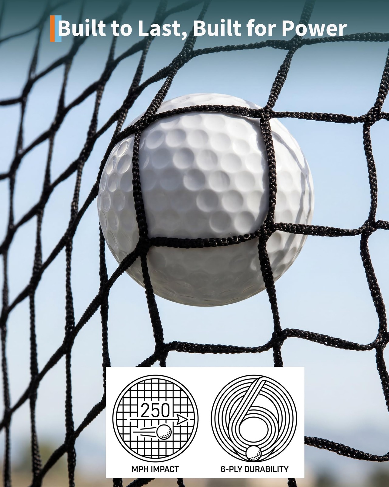 GRAVEE 10x8ft Golf Hitting Net with Blank Simulator Screen Fiberglass Steel Base