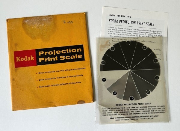 Kodak Projection Print Scale with Instruction Sheet for Darkroom Printing