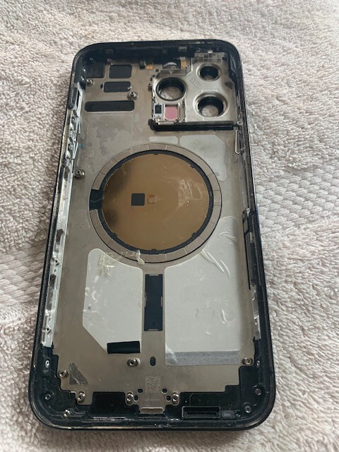 OEM Genuine Apple iPhone 14 pro max rear housing back glass chassis grey ( A )