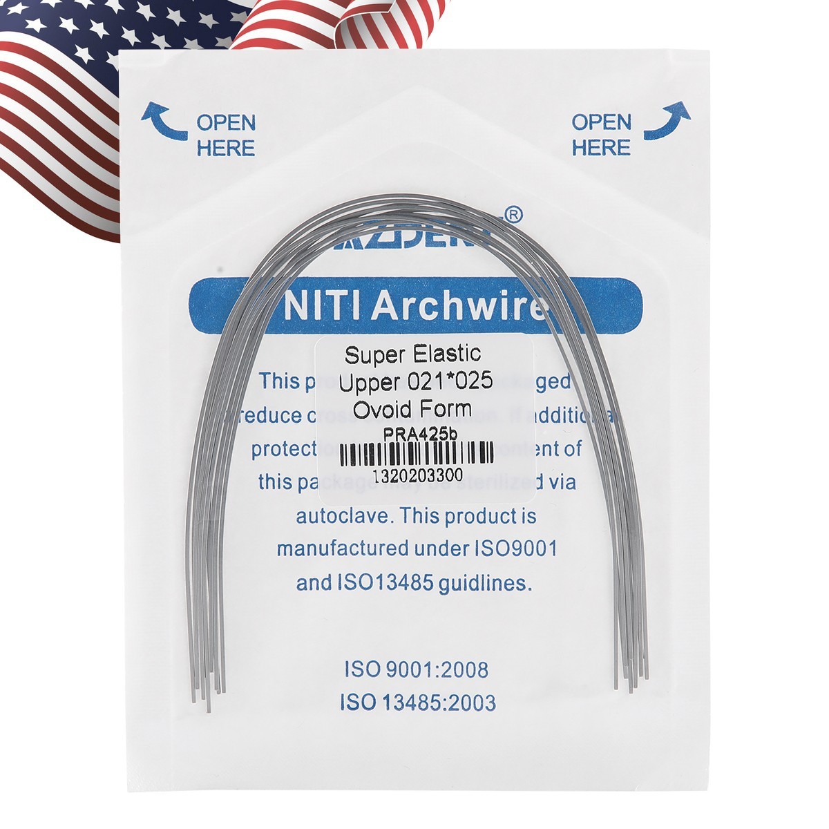 AZDENT Dental Ortho Braces Super Elastic Niti Ovoid Form Rectangular Arch Wires