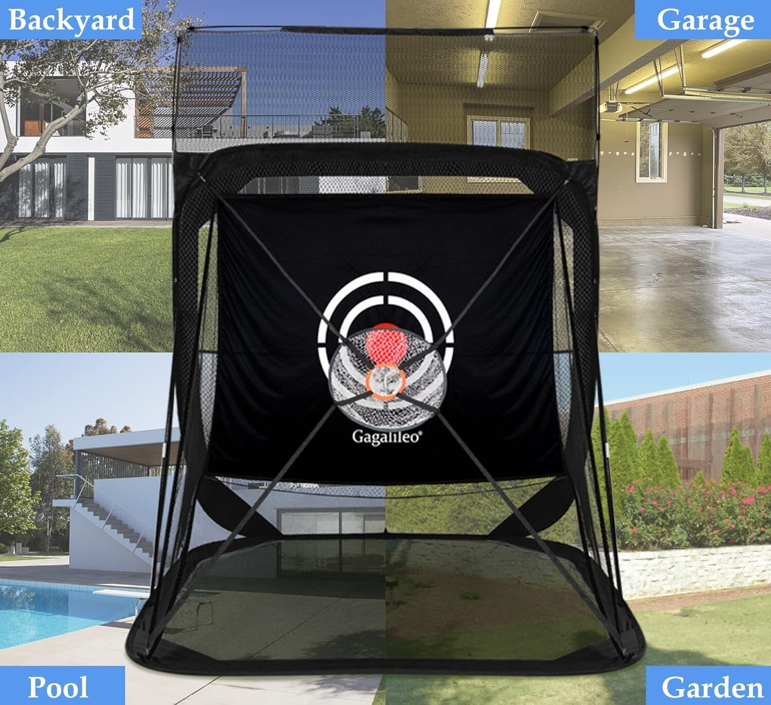 Galileo 9X7 Pop Up Golf Net Hitting Training Practice Net for Backyard