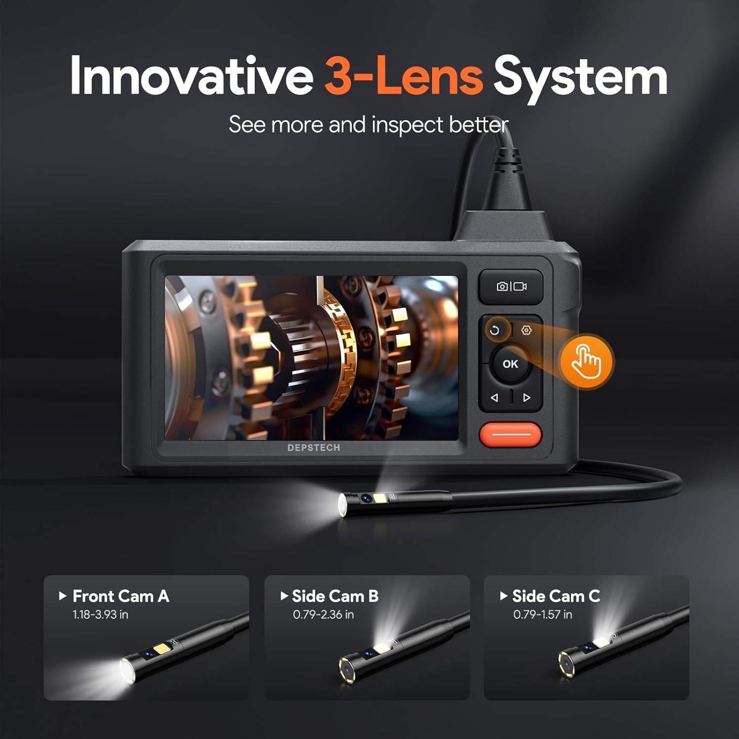 Professional Grade 50ft Sewer Camera with LED Light & Long Battery Life