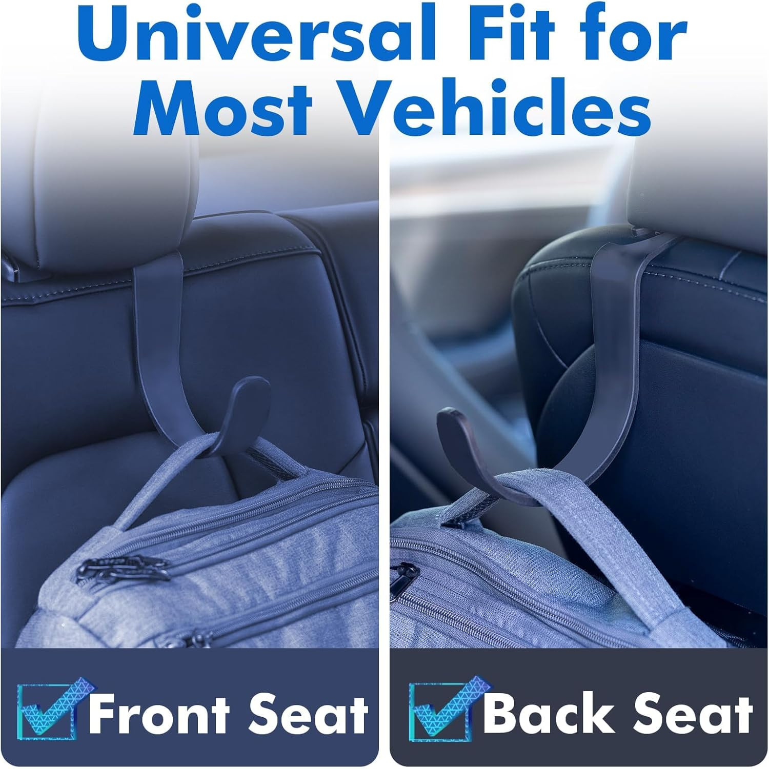 XL Hard Hat Holder for Truck Seat – Heavy-Duty Headrest Hooks, Hardhat Buddy Han