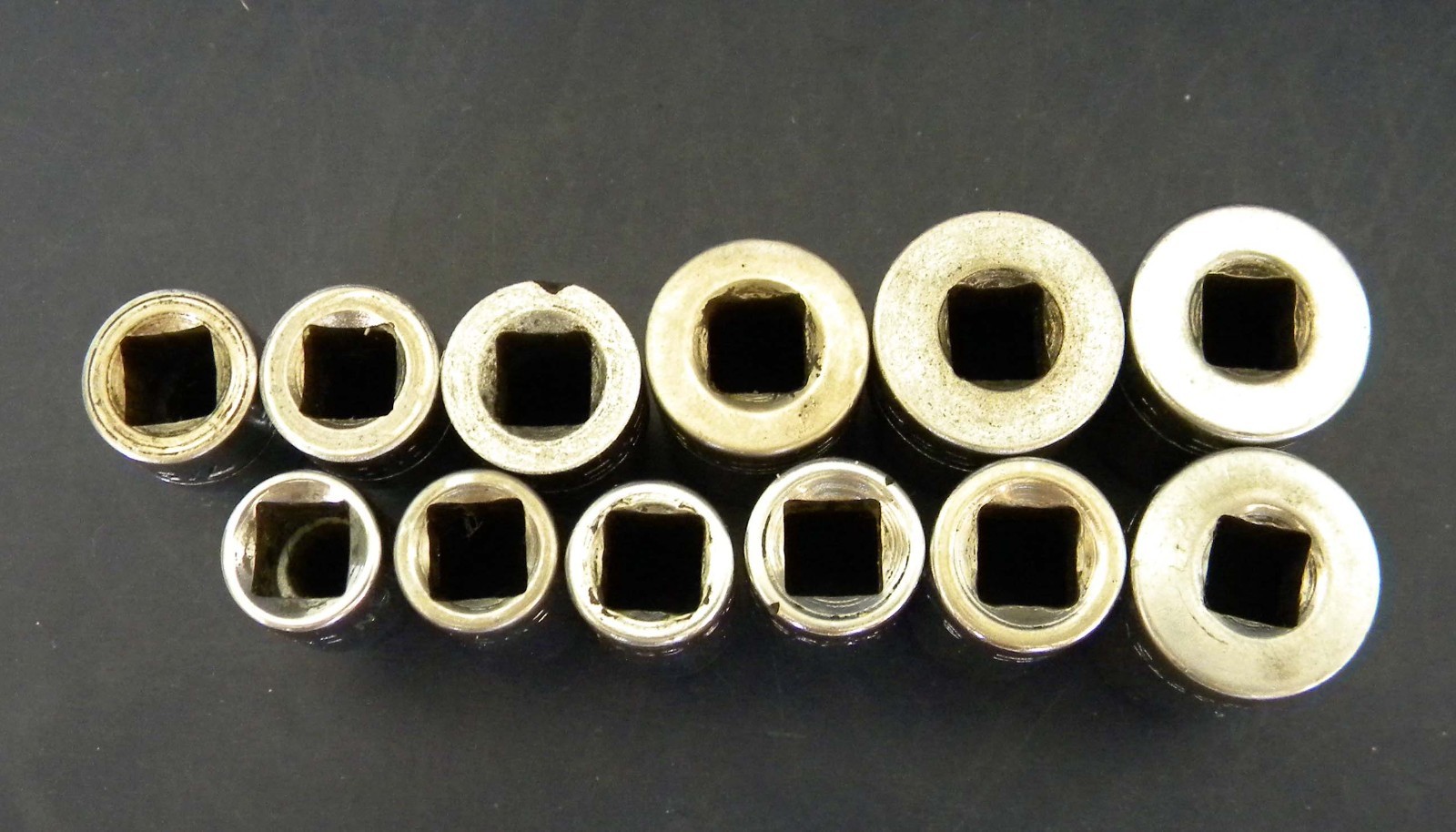 Vtg Craftsman 22 PC =V= 6PT, 12PT SAE Shallow, Deep Sockets, Extensions Lot