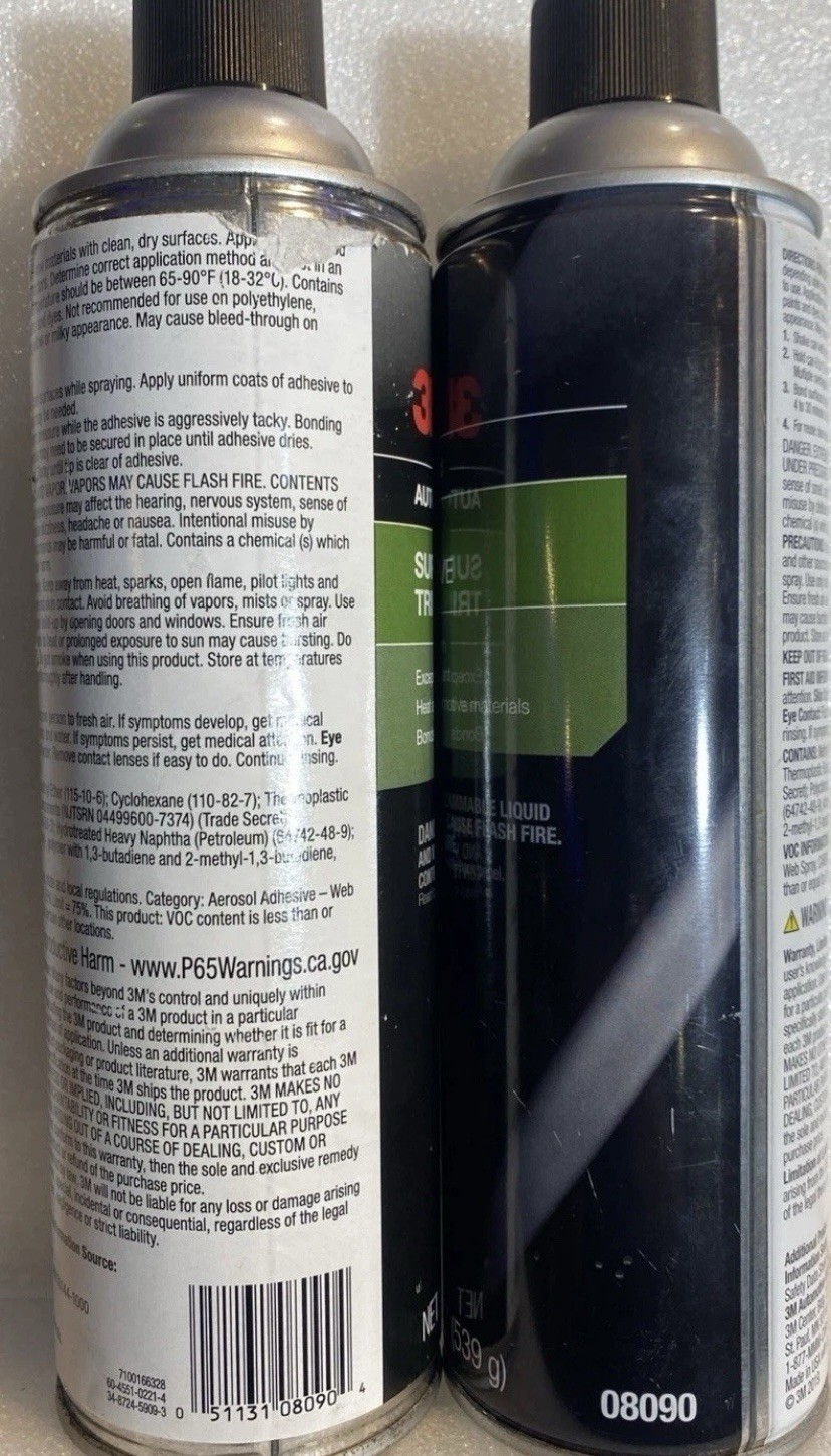 3M 08090 Super Yellow Trim Adhesive, 19oz 2 Pack (2)