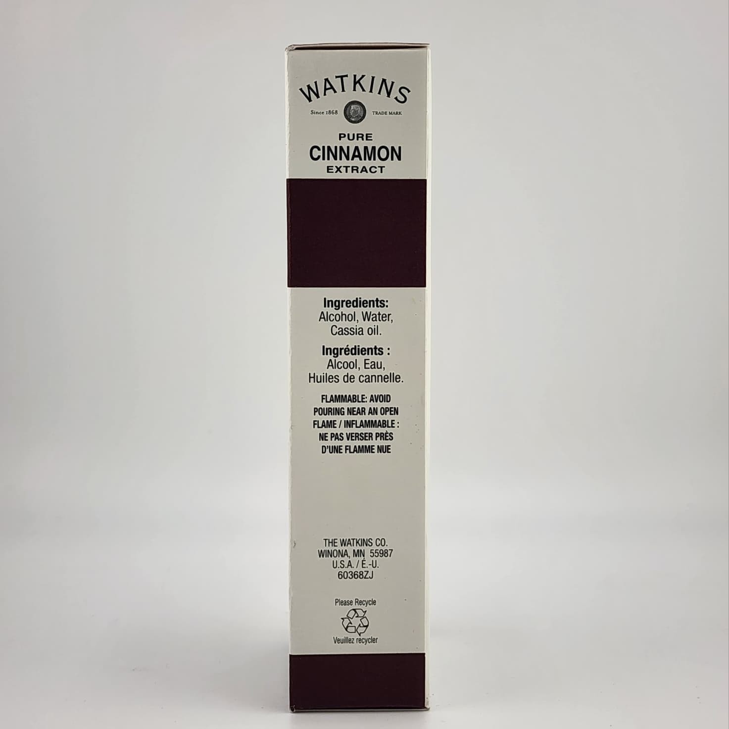 Watkins Pure Cinnamon Extract, Non-Gmo, Kosher, 2 Oz. Bottle, 1-Pack