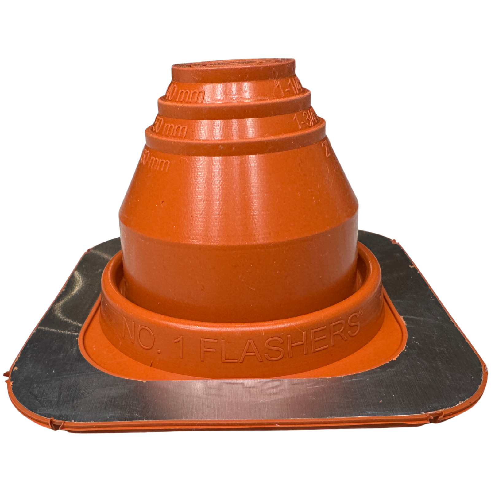 Flashers Silicone Square Metal Roof Pipe Flashing Boot (Size#1-9) Made in USA
