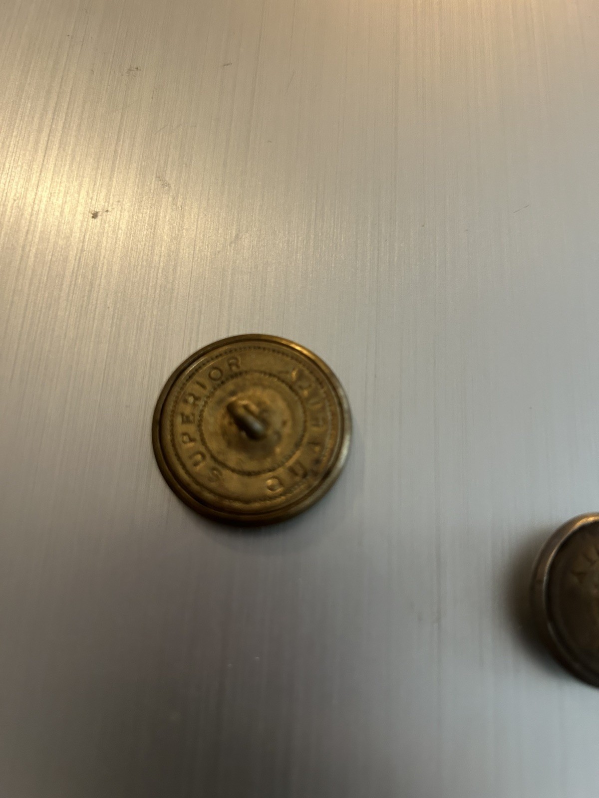 Police Button Vintage Collectible 1890 1 Gold 1 Silver Quality Police Button