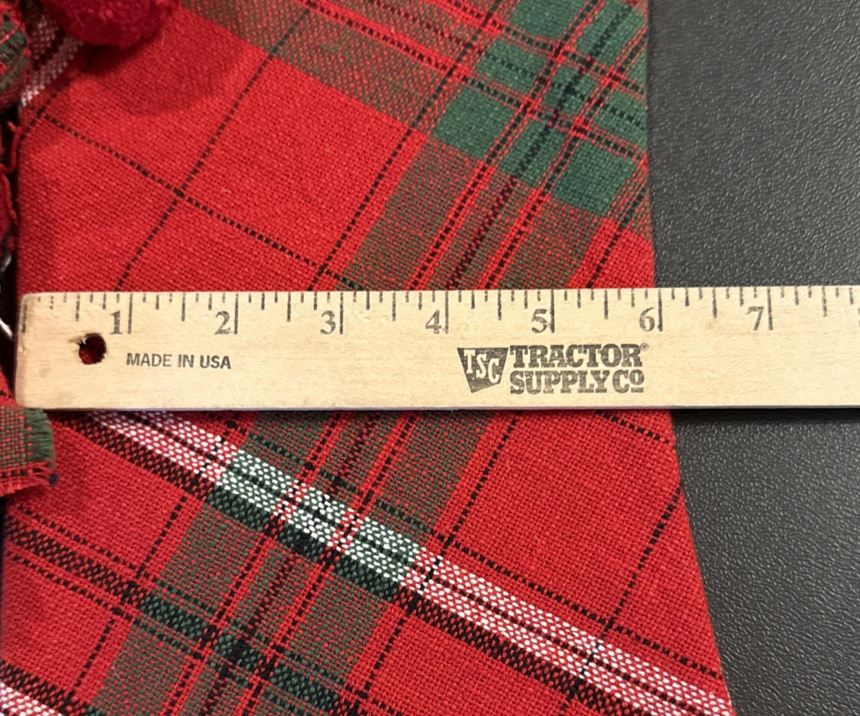 Tag Sleigh Ride Plaid Pom Pom Tassel Holiday Christmas Stocking 17 Inch NEW