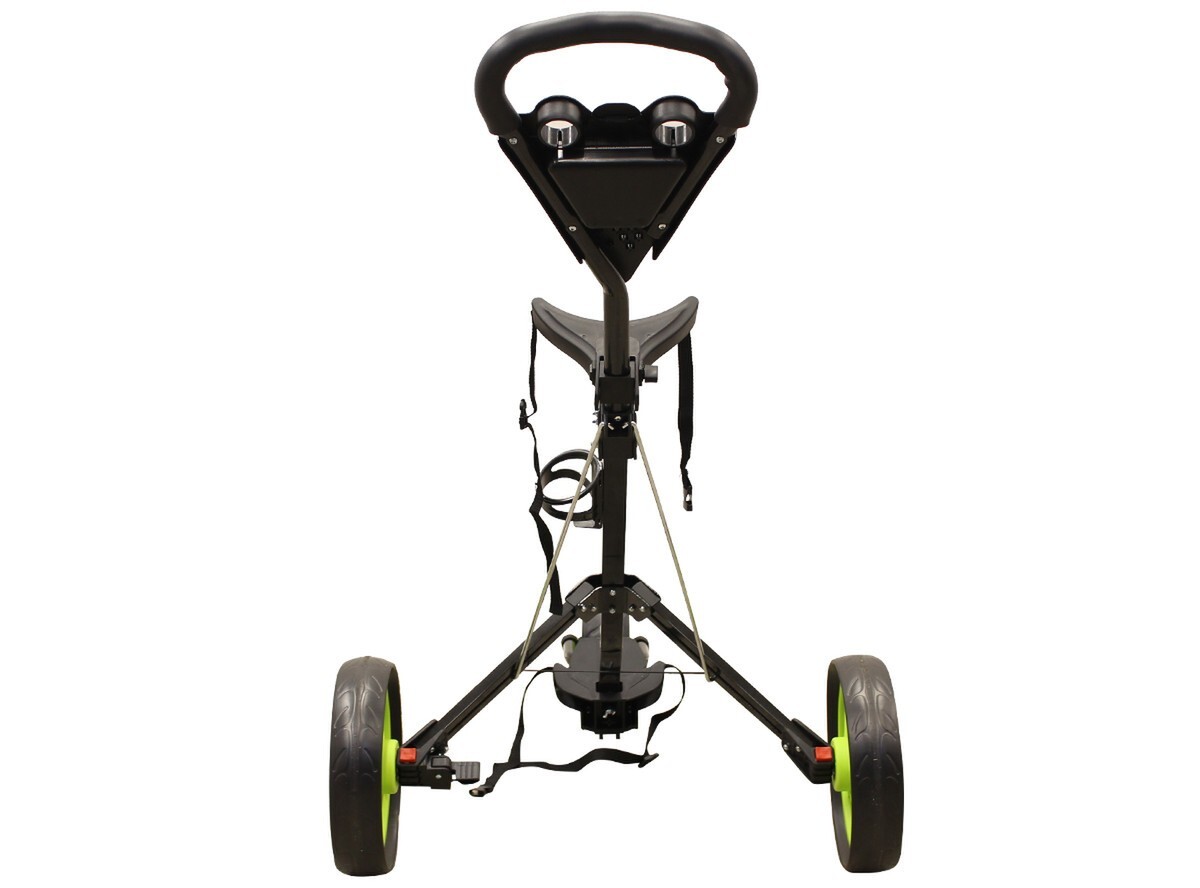 Massimo Golf Push Cart 3 Wheel Lightweight Easily Collapses Cup Holder & Storage