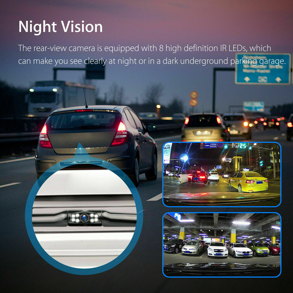 Parking Camera Wide 170° Waterproof Night Vision Car Rear View Reverse Backup US