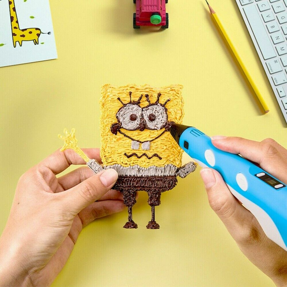 3D Printing Pen Set 3D Drawing Pen with Led Display 3 Color Filament Kid Gift*
