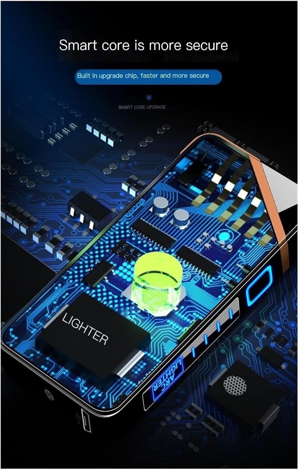 Dual Arc Plasma Electric Lighter USB Rechargeable Flameless Windproof Lighter US