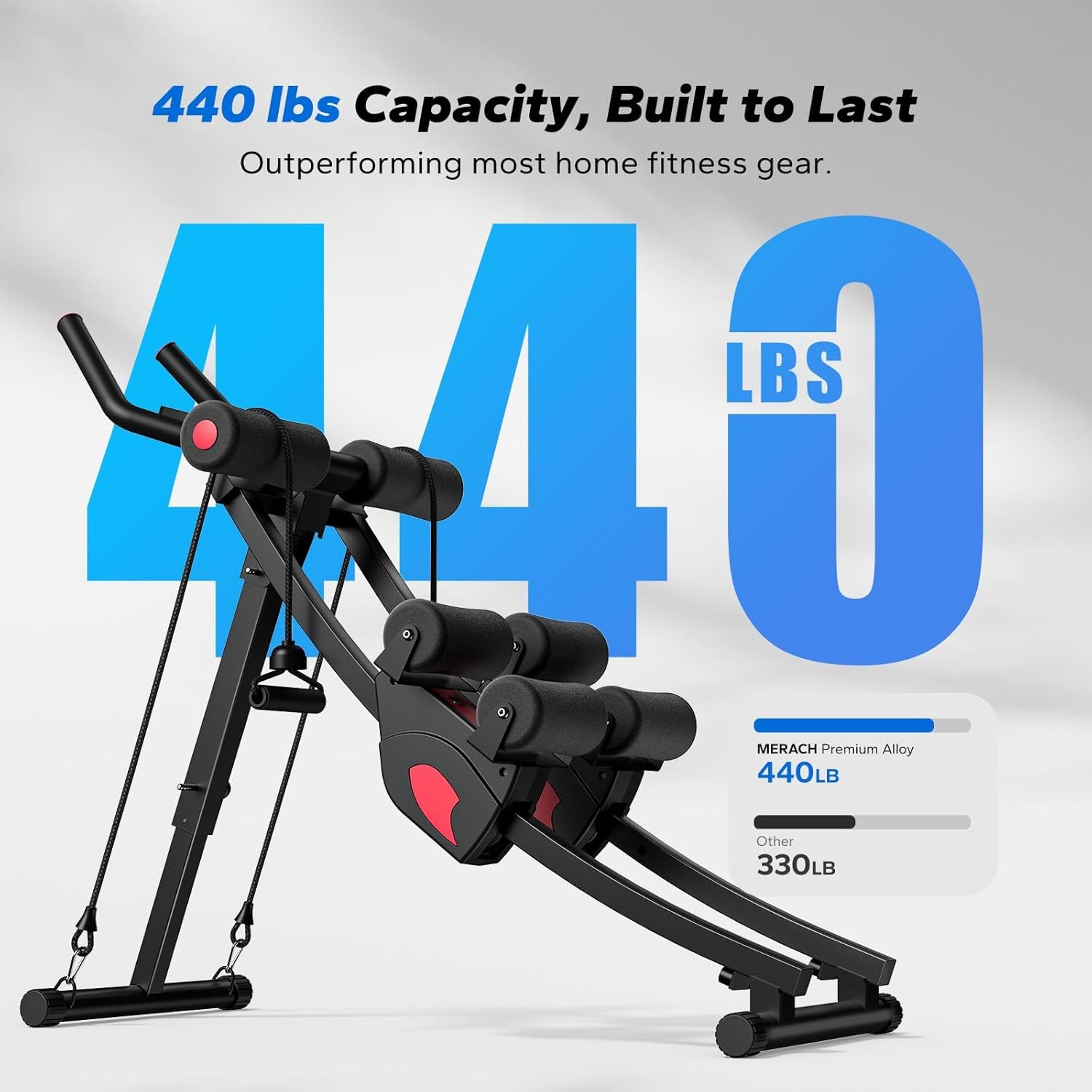 MERACH Ab Machine Adjustable Trainer Machine AB Workout Equipment for Home Gym