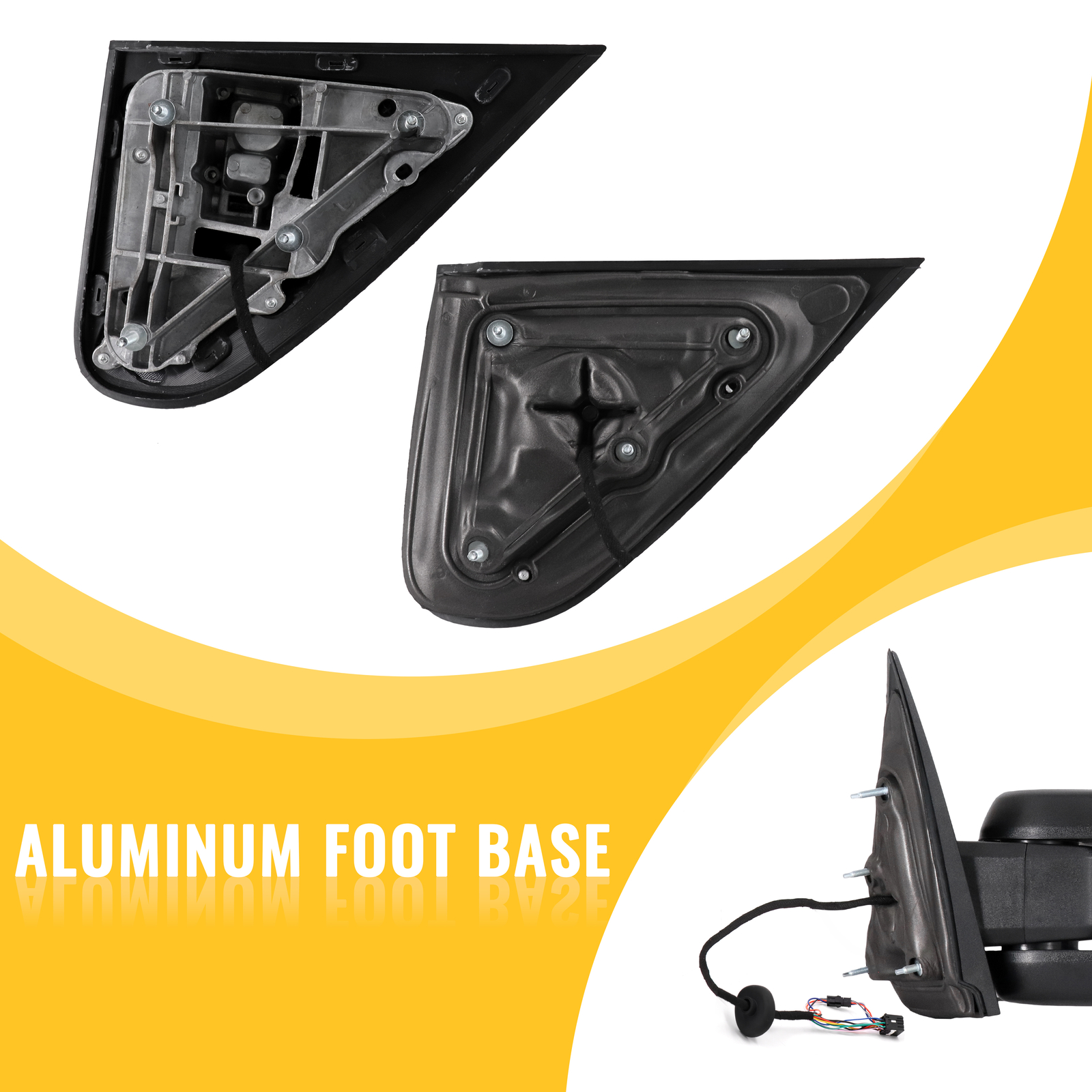 Tow Mirrors Chrome Power Fold Smoked Switchback for 2014-2019 Silverado Sierra