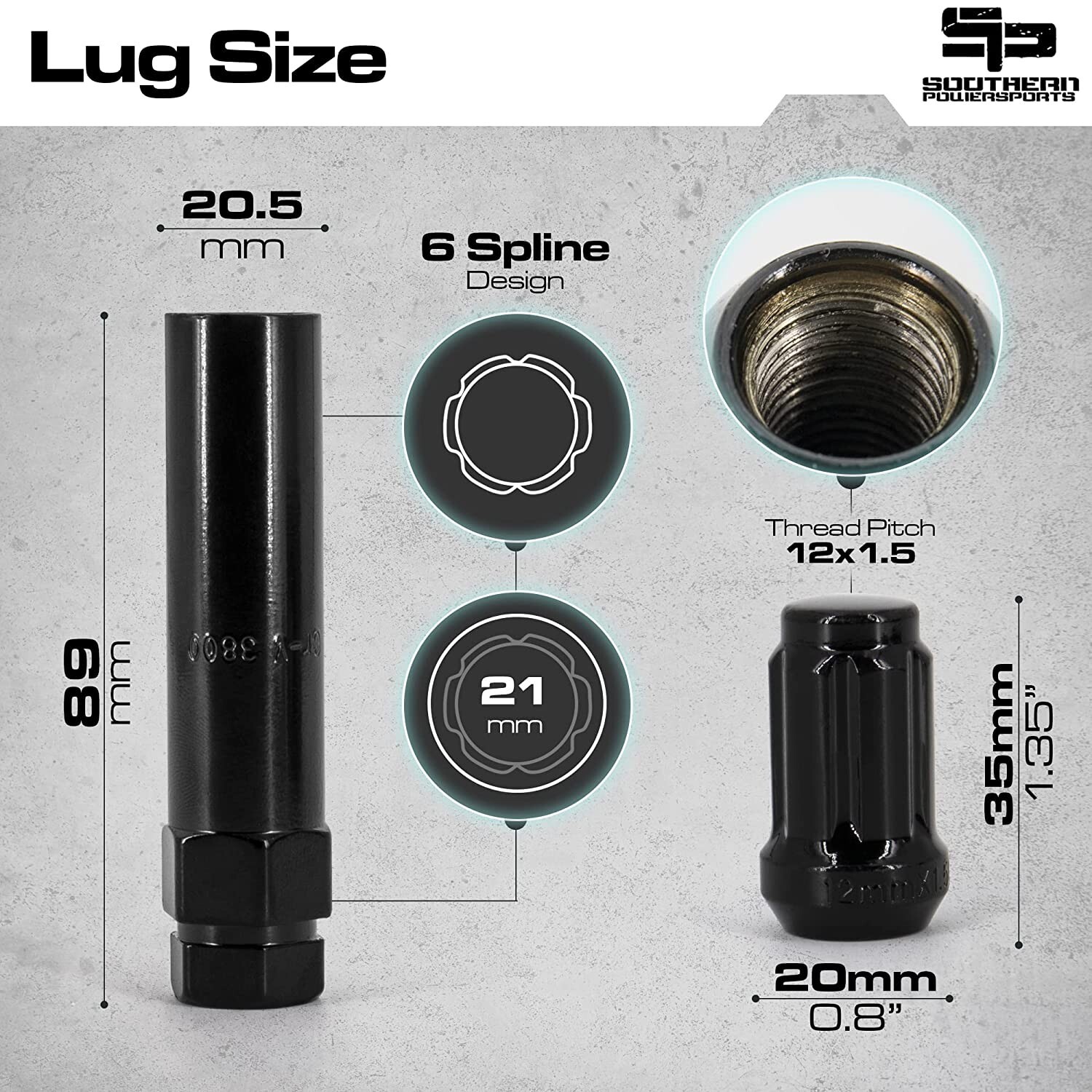 2020-2024 Polaris RZR Pro XP Tapered Lug Nuts 12MM X 1.50 W/Key 16 Pack (BLACK)