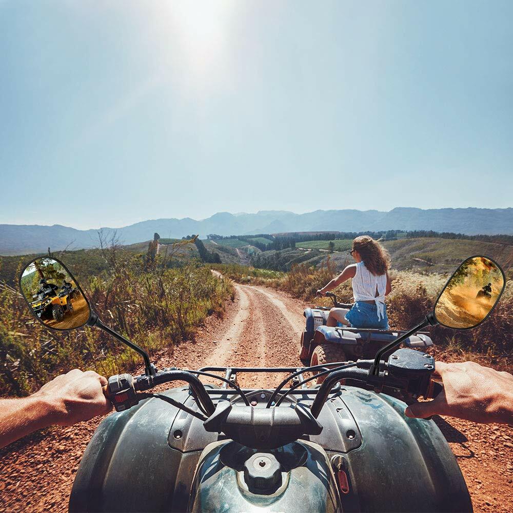 ATV Rear View Side Mirror w/7/8" Handlebar for Polaris Sportsman Honda Foreman