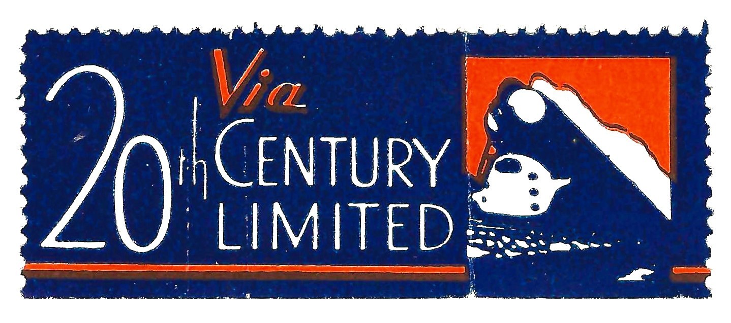 Via 20th Century Limited Poster Stamp for the New York Central Railroad