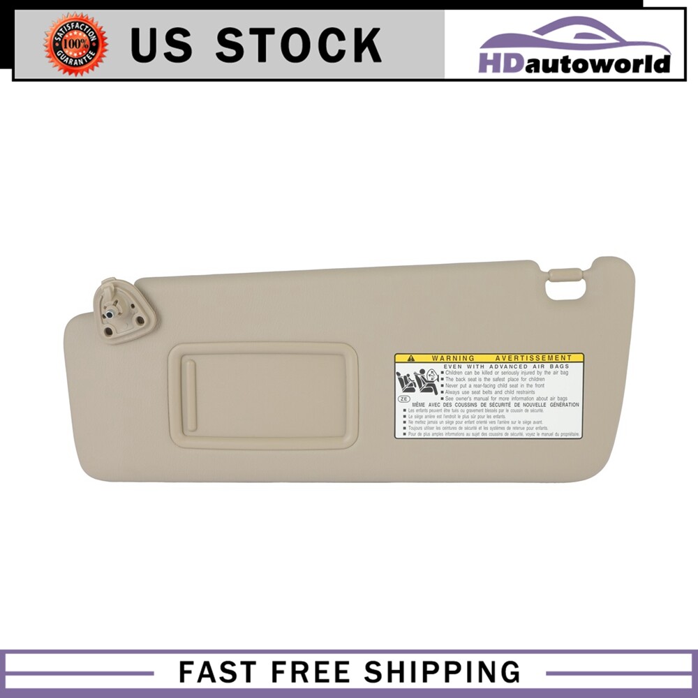 For 04-07 Toyota Highlande Sun Visor Driver LH W/O lamp Tan 2.4L 3.3L