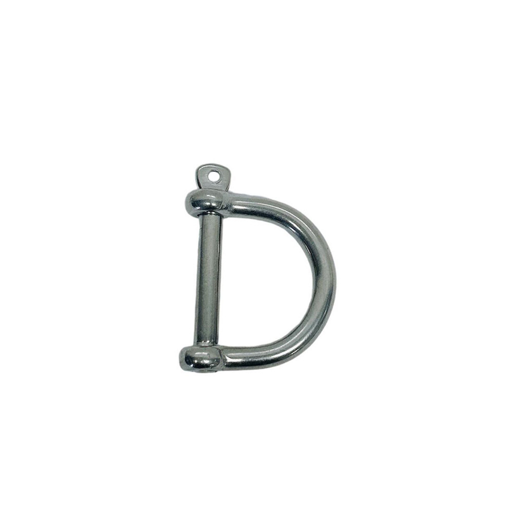 3/16" Wide D-Shackle Marine Grade Screw Pin 650 Lb WLL Stainless Steel T316