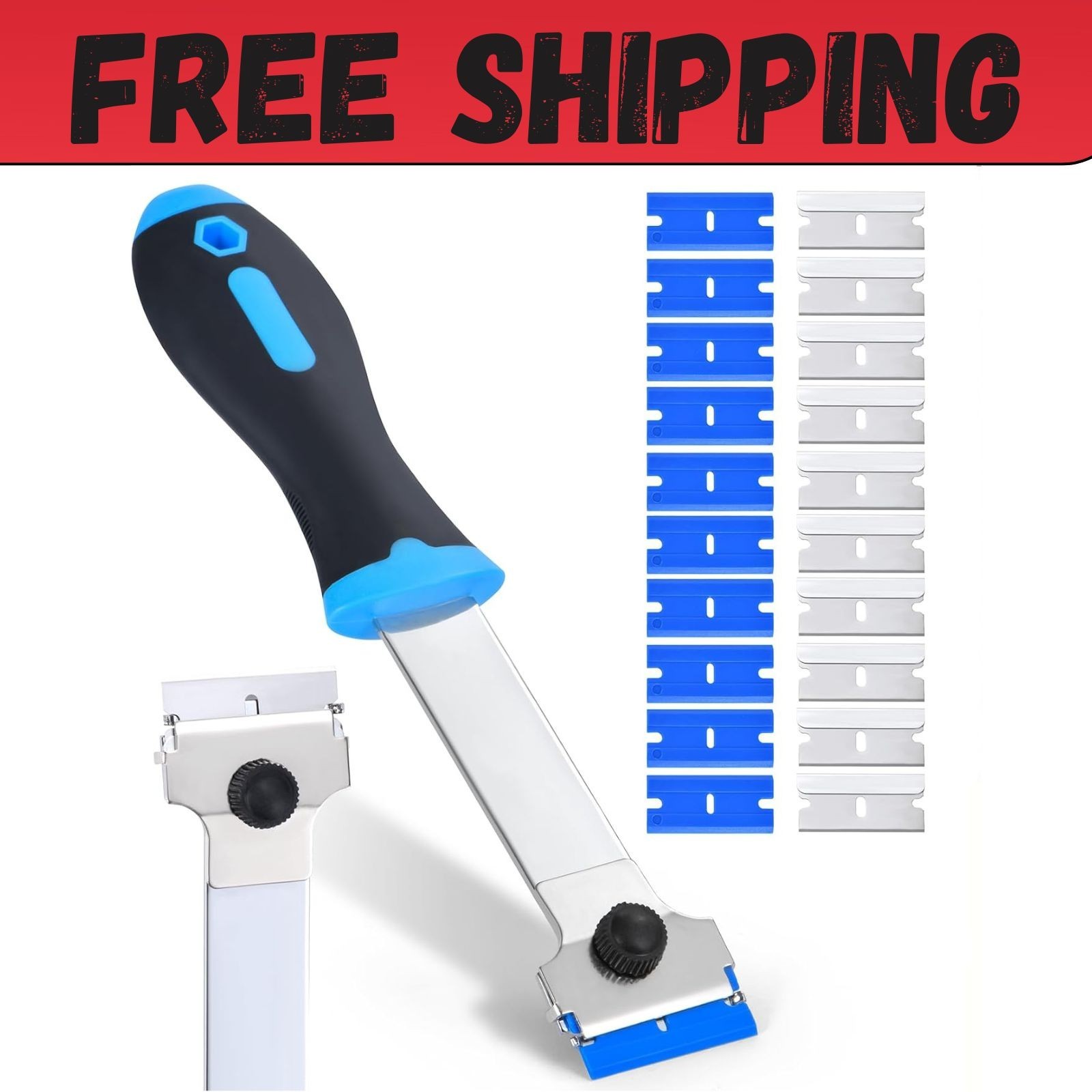 Giramika Razor Blade Scraper Tool with 20 Extra Long Handle