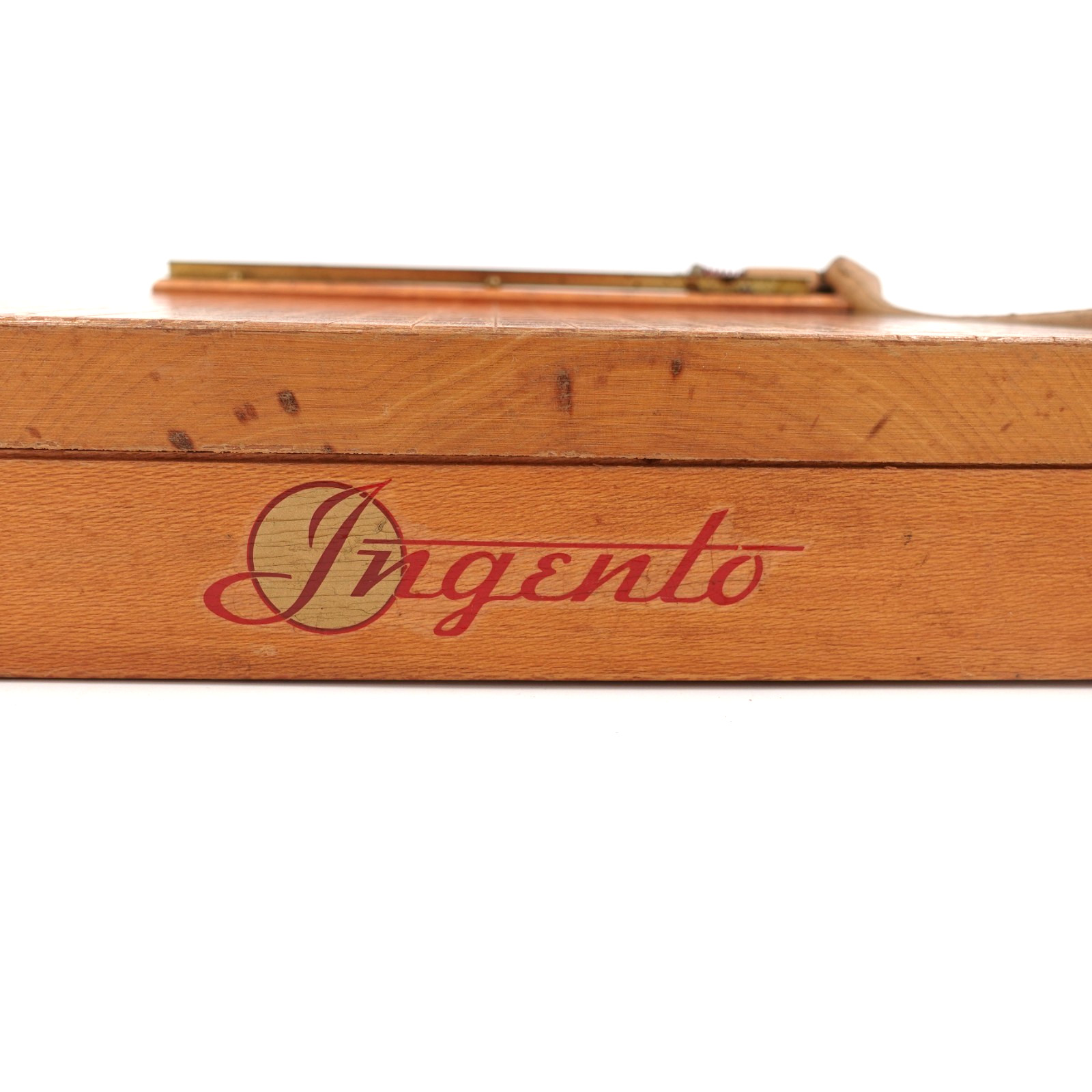 Vintage Ingento No 3 Paper Cutter Guillotine Cast Iron Arm Wood Base 10"