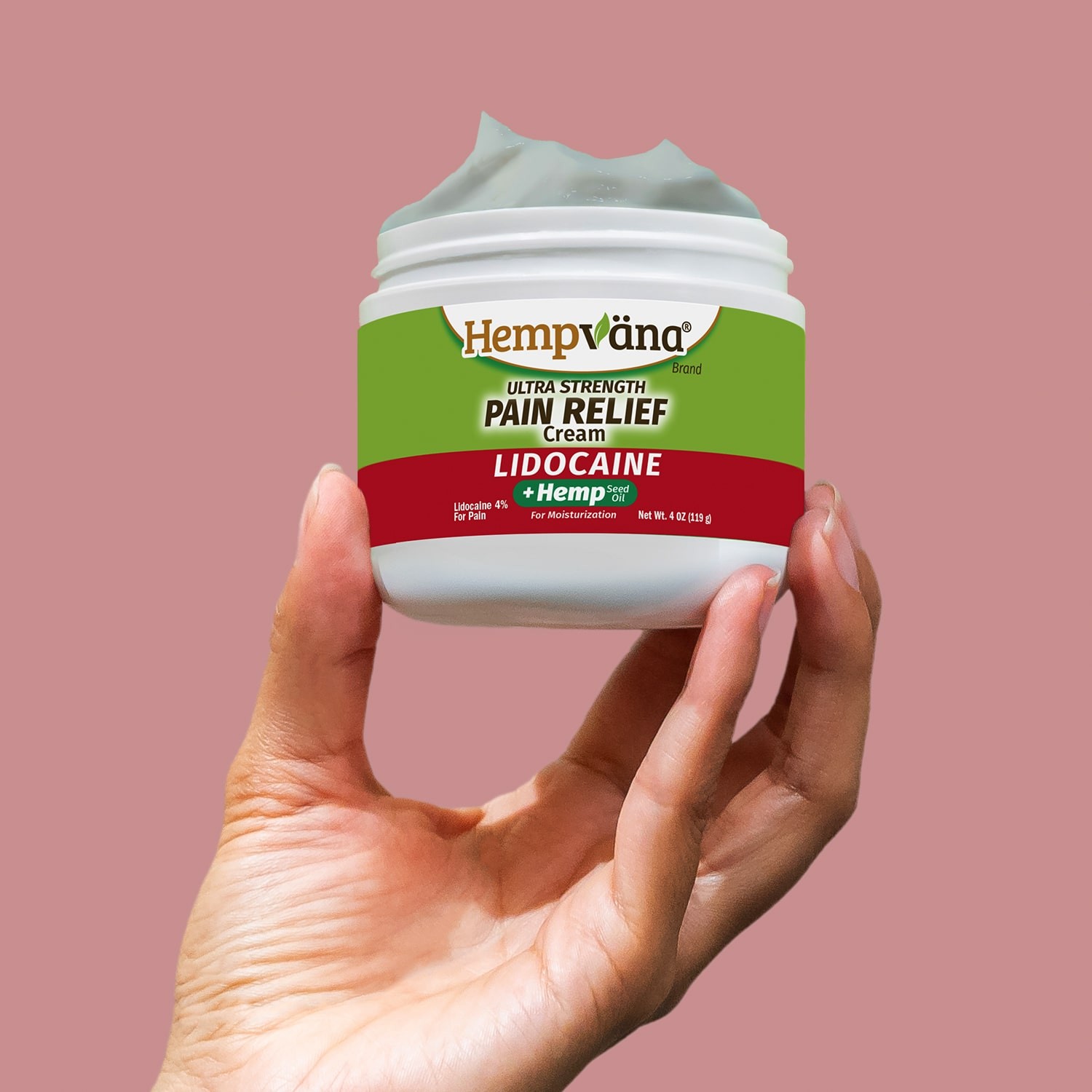 Hempvana Pain Cream Lidocaine, Ultra Strength, Pain Relief, AS-SEEN-ON-TV,