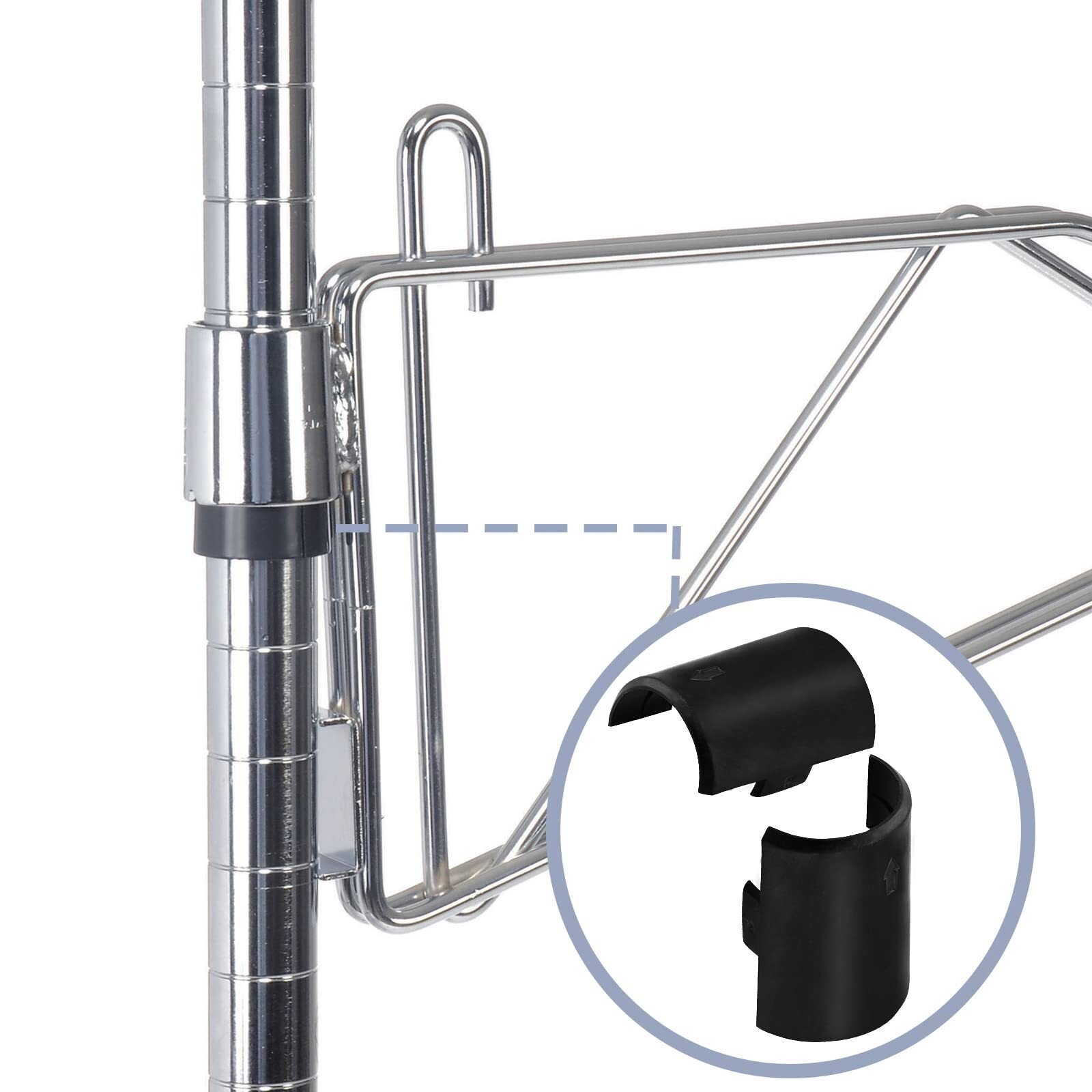 54 Pack Wire Shelf Clips for 7/8 Inch Post, Split Shelving Sleeves Replacements