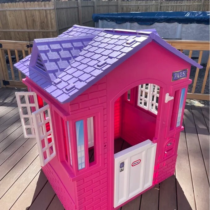Casita de Juegos para Niñas para Interior o Exterior Casita Rosa de Juguete