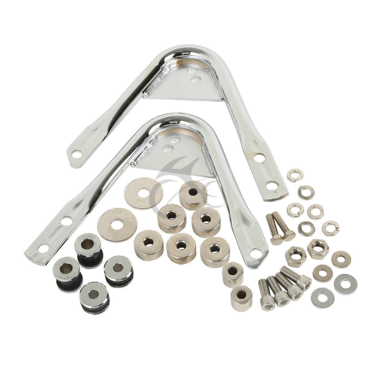 2-Up Pack Luggage Rack W/ Docking Hardware Kit For Harley Tour Pak Touring 97-08