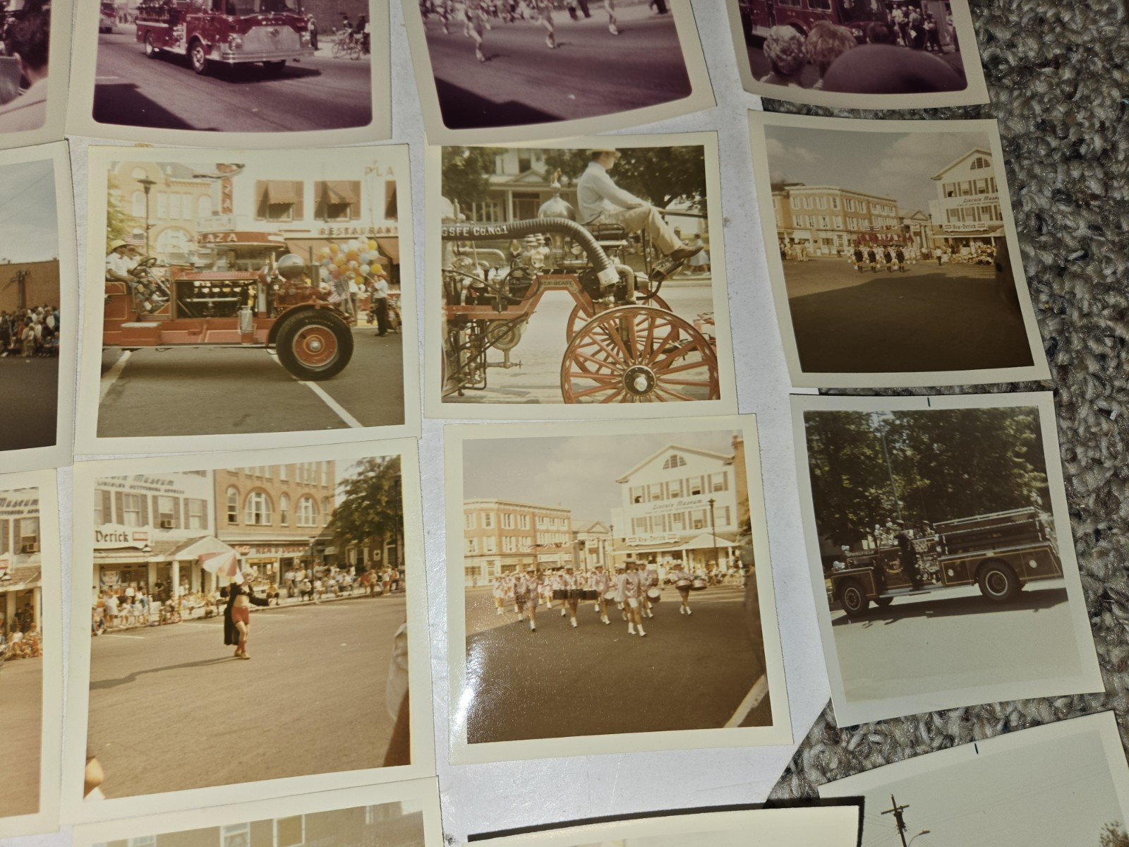 47 Vintage 1970's Fire Truck Parade Polaroid Photos,Levittown,Media,Pennsylvania