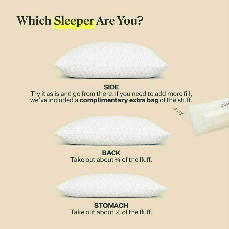 USA Coop Home Goods Premium Adjustable Loft Pillow Queen New