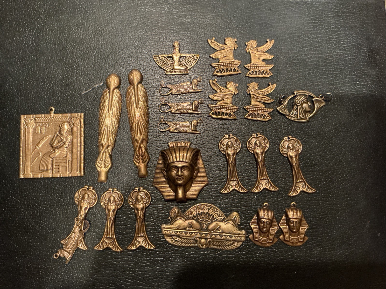 Lot Of Brass Stampings, Egyptian Themed