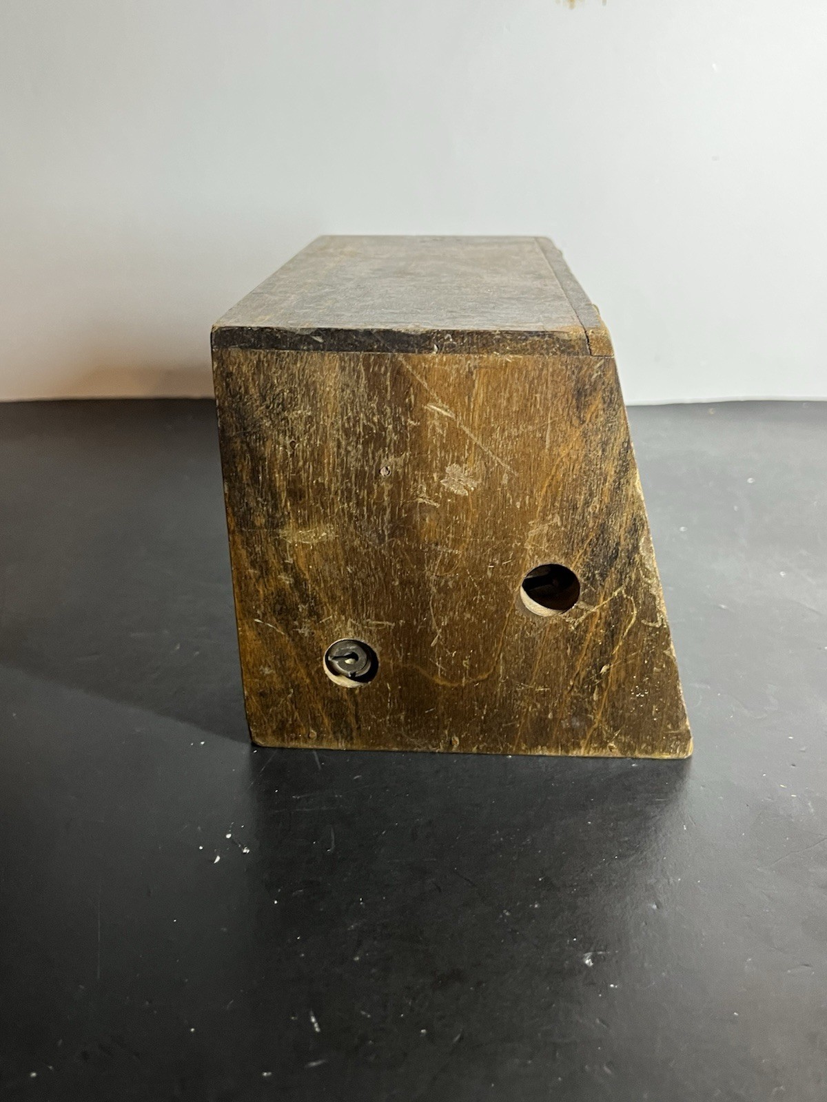 Wooden Small Countertop Trade Simulator. Handmade? Very rare very cool.