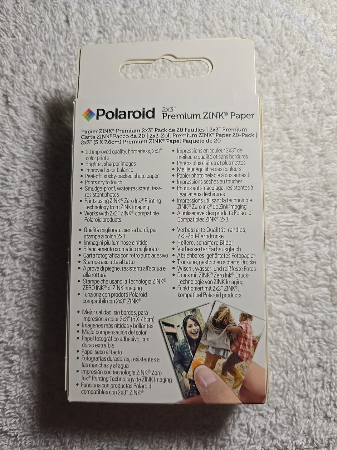 Polaroid POLZ2X320 Premium ZINK Photo Paper 2x3" - 20 Sheets