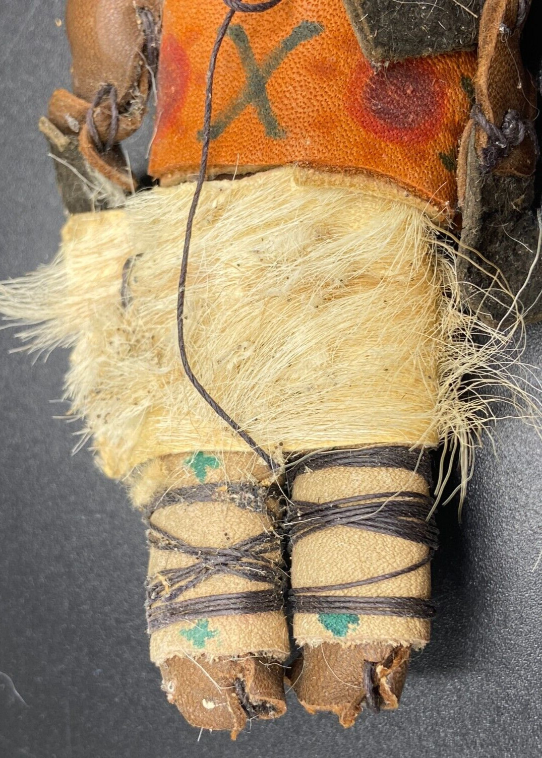 Antique Native American Kachina Doll hand painted w/ animal hair