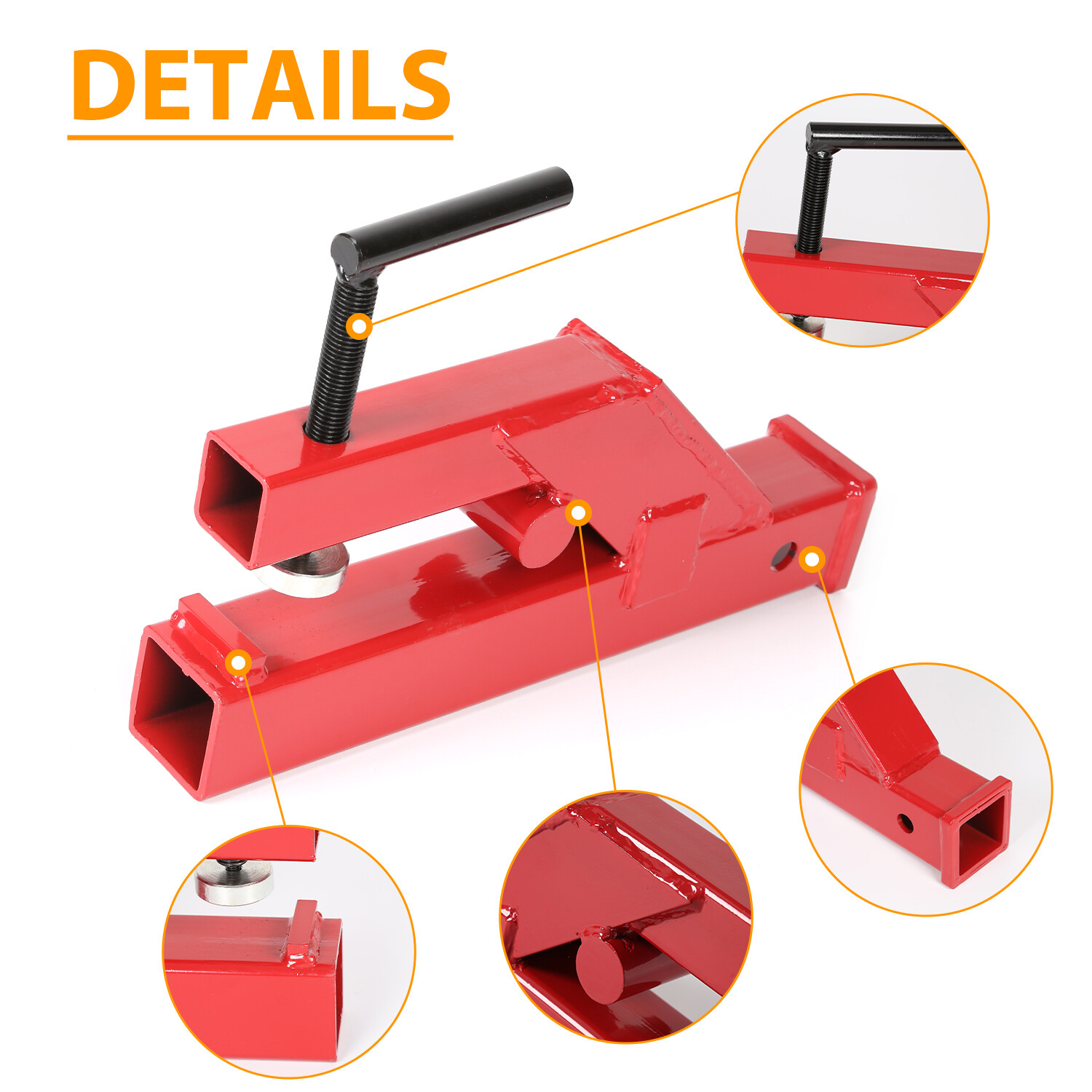 Upgraded Clamp On Trailer Hitch Ball Mount Receiver For Bobcat Tractor Bucket