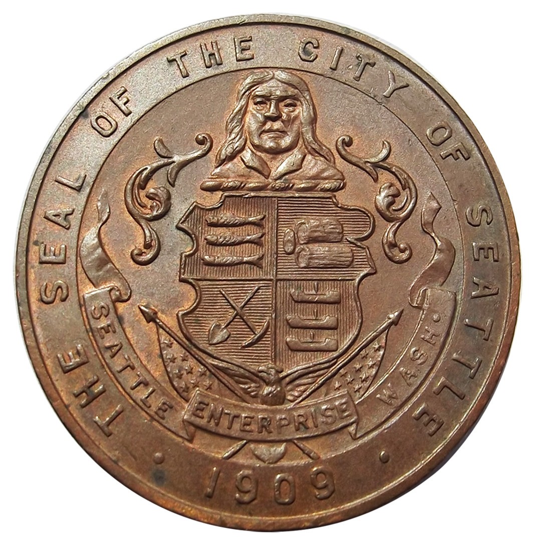1909 Alaska-Yukon Pacific Expo Official Medal - Seattle World's Fair Token