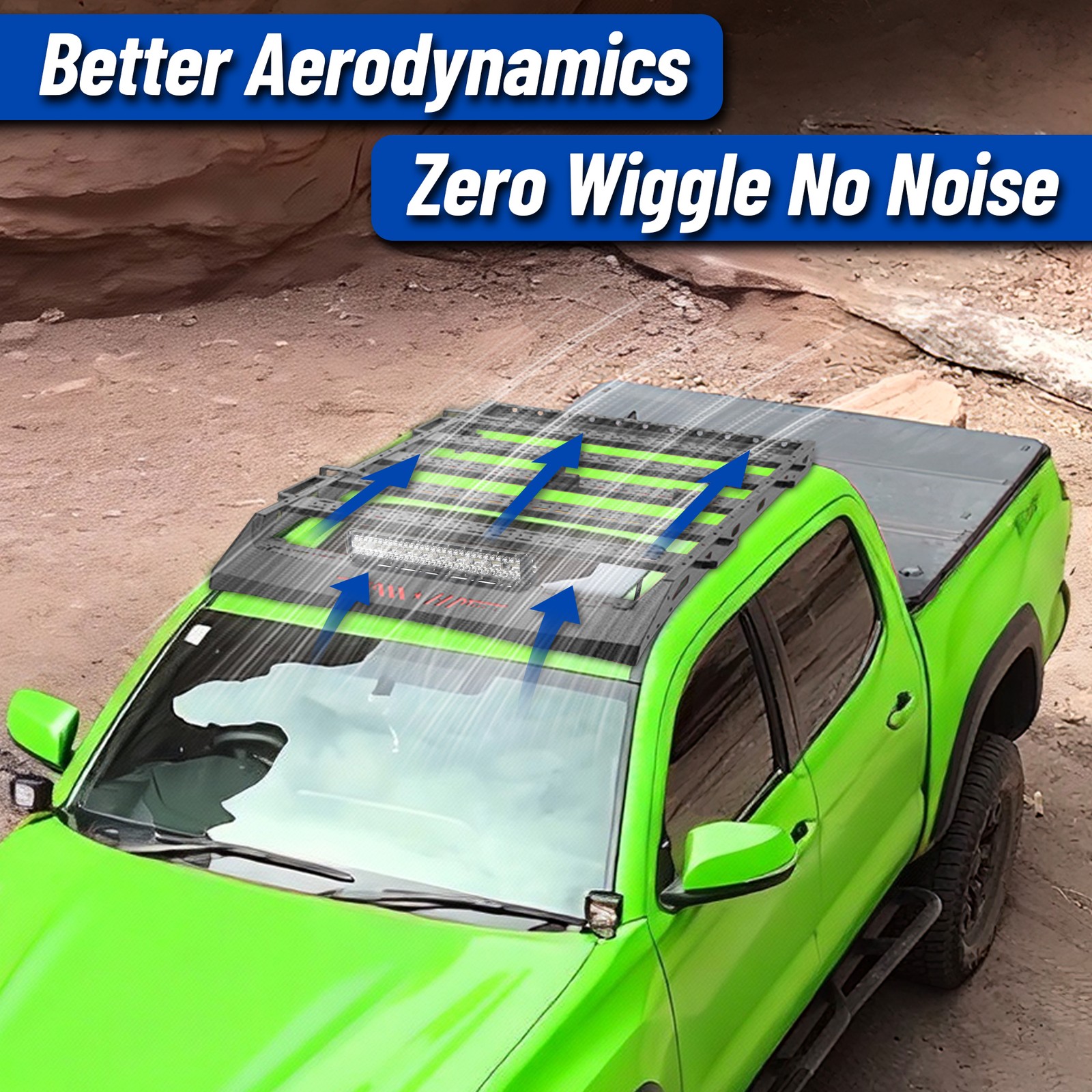 Roof Rack Cargo Basket Rooftop Carrier For 05-23 Toyota Tacoma Double Cab Steel