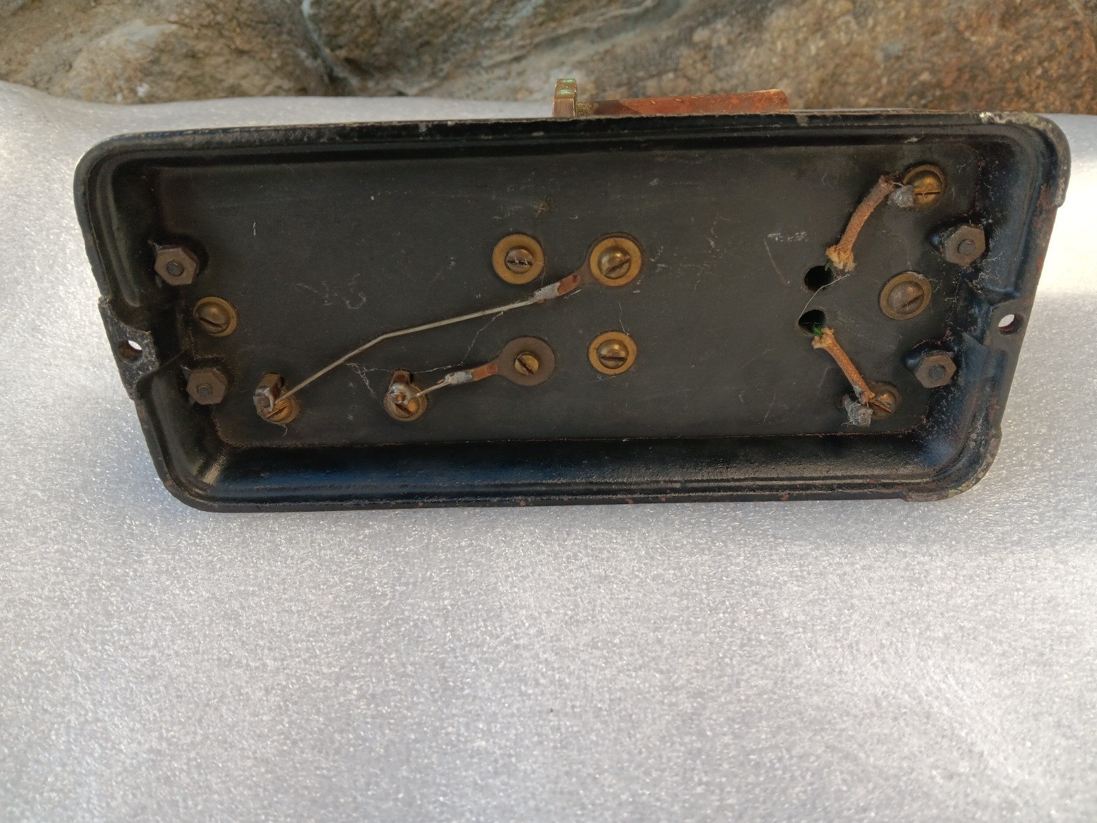 J.H. Bunnell & Co. NY 150 Ohms Telegraph Relay Metal Base RR Original Badge 1920