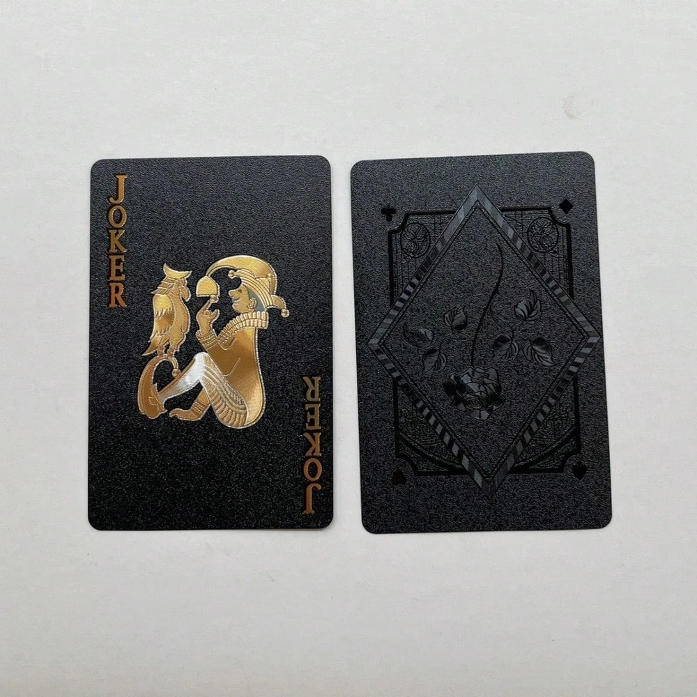 Diamond Waterproof Black Golden Cards Plastic Poker Playing HD Deck of Cards**