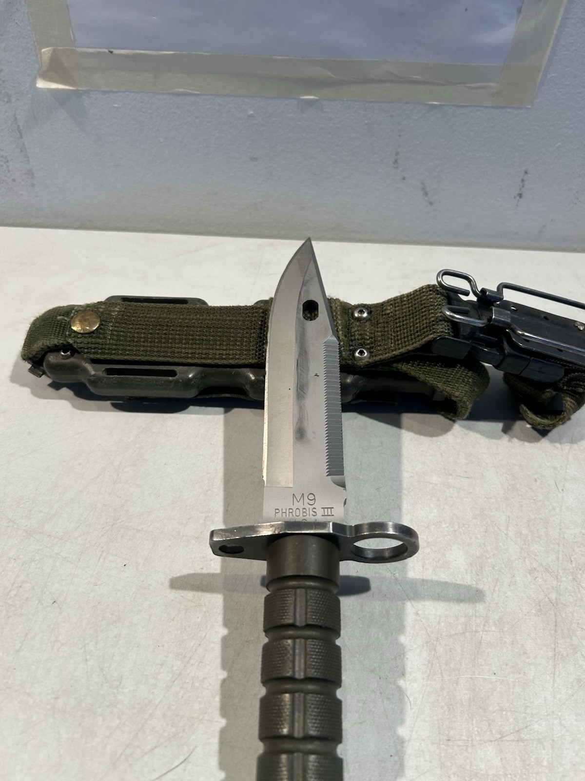 USA M9 PHROBIS III Military Fixed Blade with Scabbard Case #20