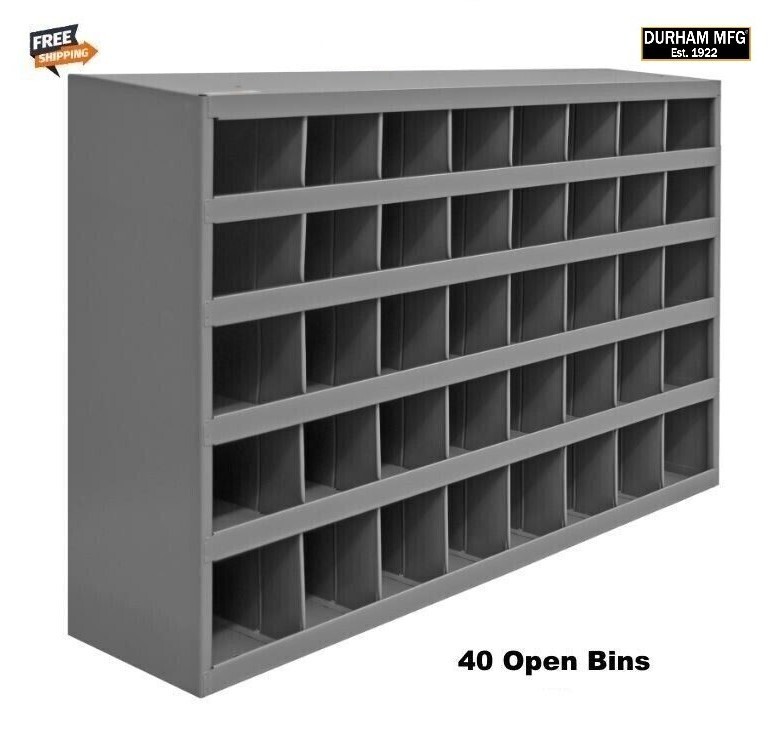 Metal 40 Hole Storage Bolt Bin Cabinet Compartment Nuts Bolts Fasteners Screws