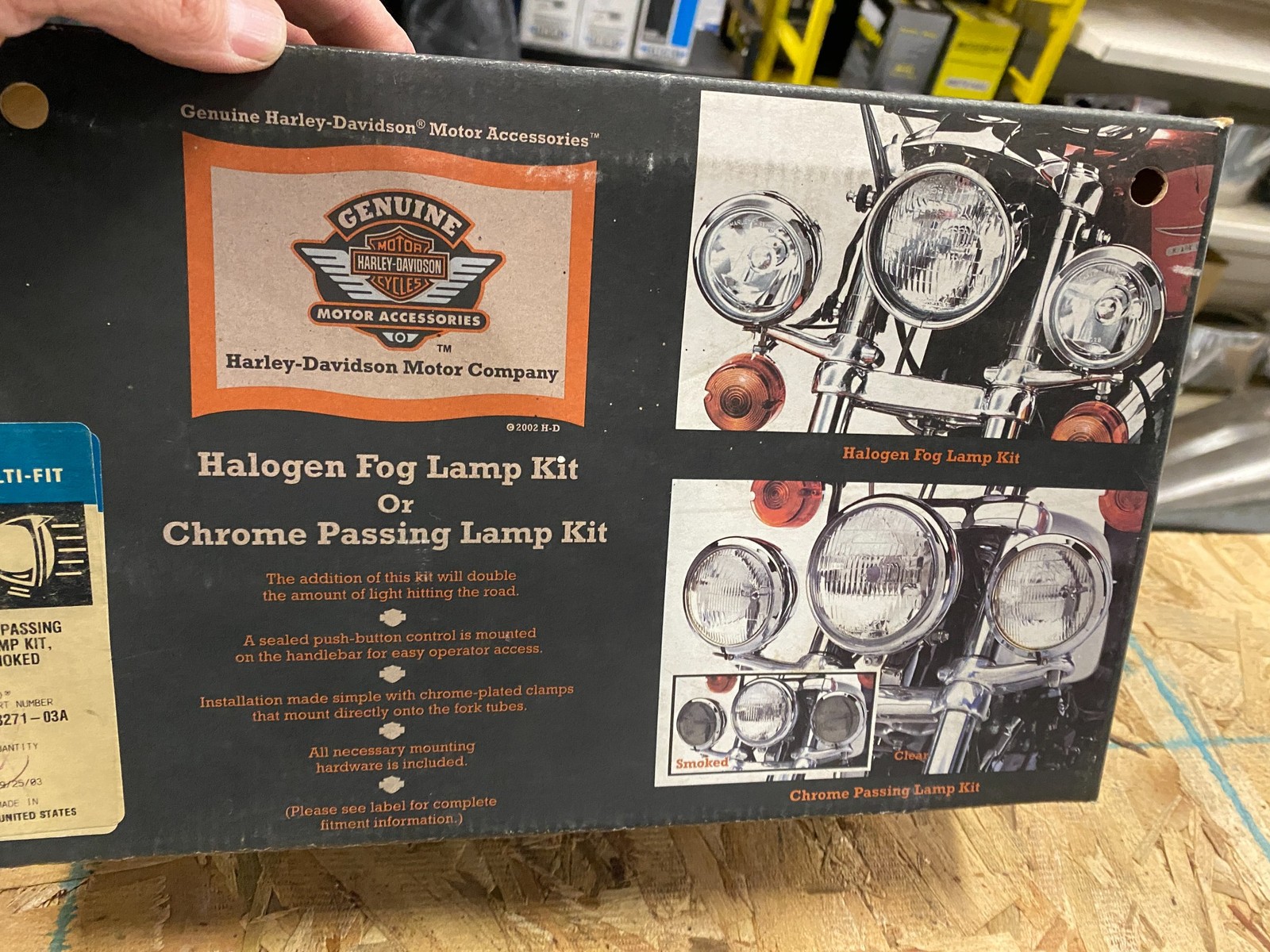 OEM HARLEY SPORTSTER DYNA AUXILARY PASSING LAMP SPOTLIGHTSRUNNING KIT 68271-03A